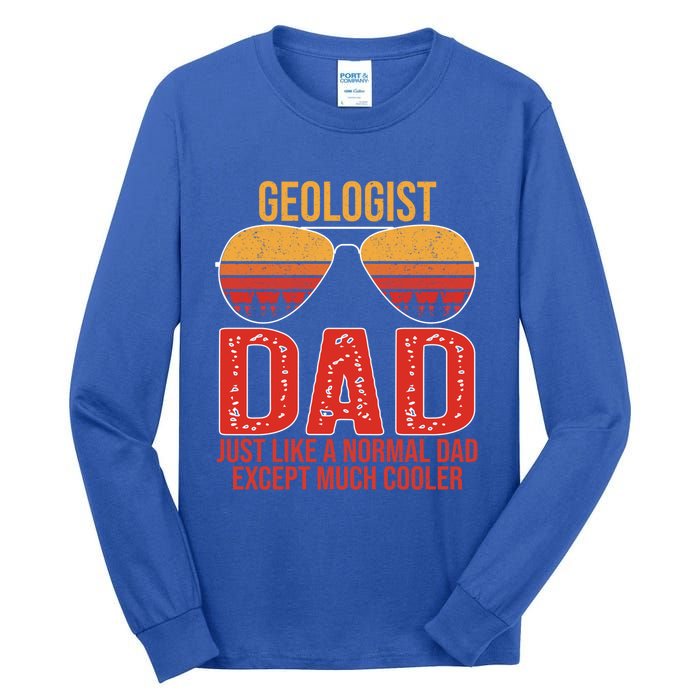 Geologist Dad Retro Sunglasses For Father's Day Gift Tall Long Sleeve T-Shirt