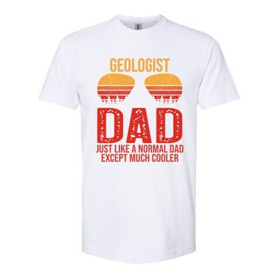 Geologist Dad Retro Sunglasses For Father's Day Gift Softstyle CVC T-Shirt