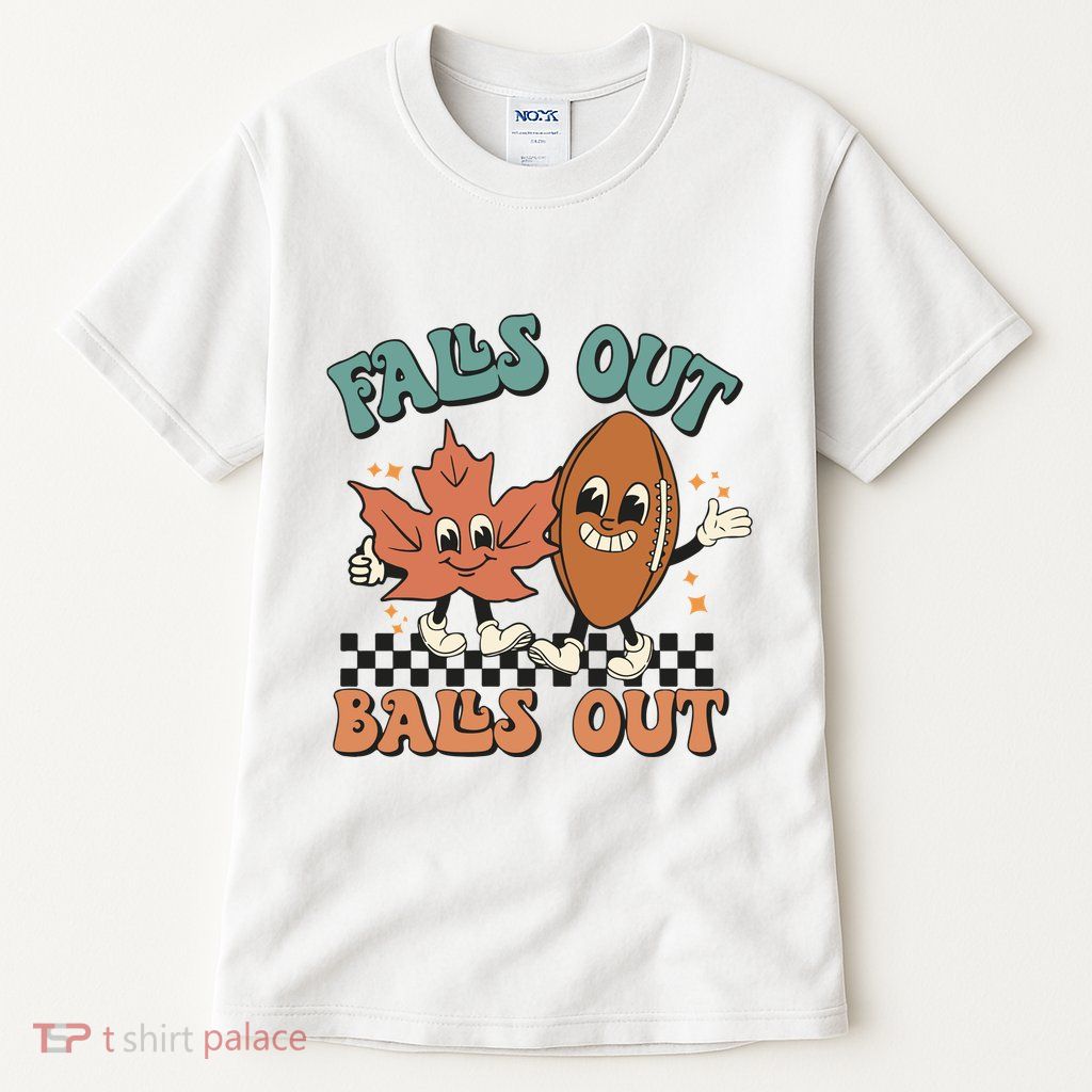 Game Day Retro Football Falls Out Balls Out Tall T-Shirt