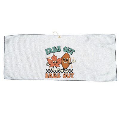 Game Day Retro Football Falls Out Balls Out Large Microfiber Waffle Golf Towel