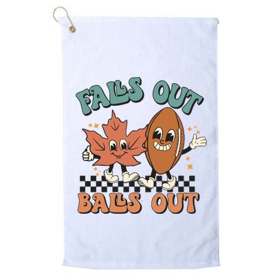 Game Day Retro Football Falls Out Balls Out Golf Towel