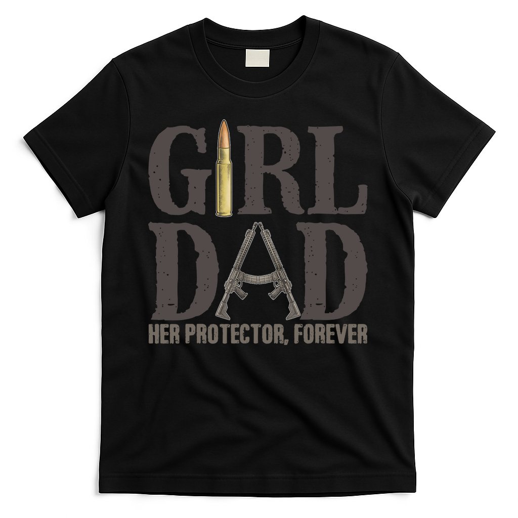 Girl Dad Retro Vintage Gift Dad Father Birthday T-Shirt