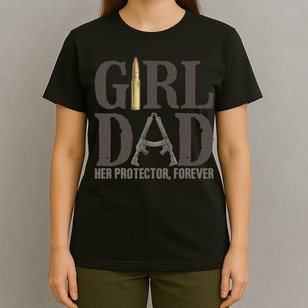 Girl Dad Retro Vintage Gift Dad Father Birthday T-Shirt
