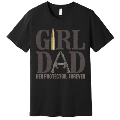 Girl Dad Retro Vintage Gift Dad Father Birthday Premium T-Shirt