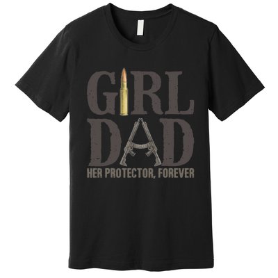 Girl Dad Retro Vintage Gift Dad Father Birthday Premium T-Shirt