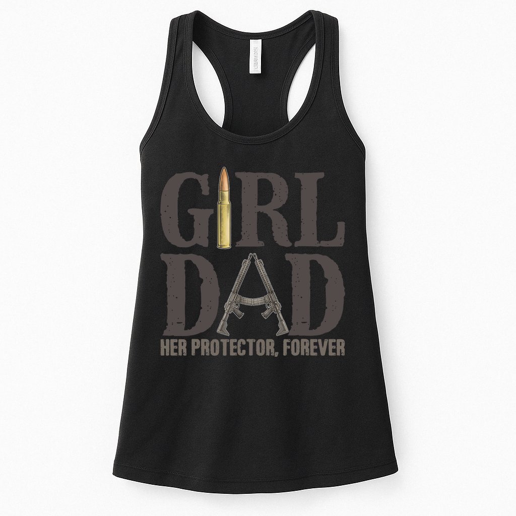 Girl Dad Retro Vintage Gift Dad Father Birthday Womens Tank Top