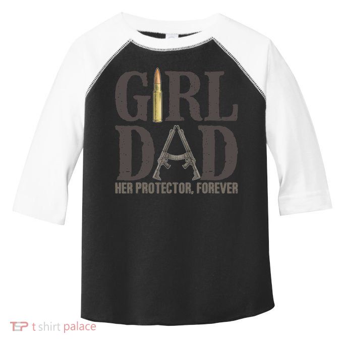 Girl Dad Retro Vintage Gift Dad Father Birthday Toddler Fine Jersey T-Shirt