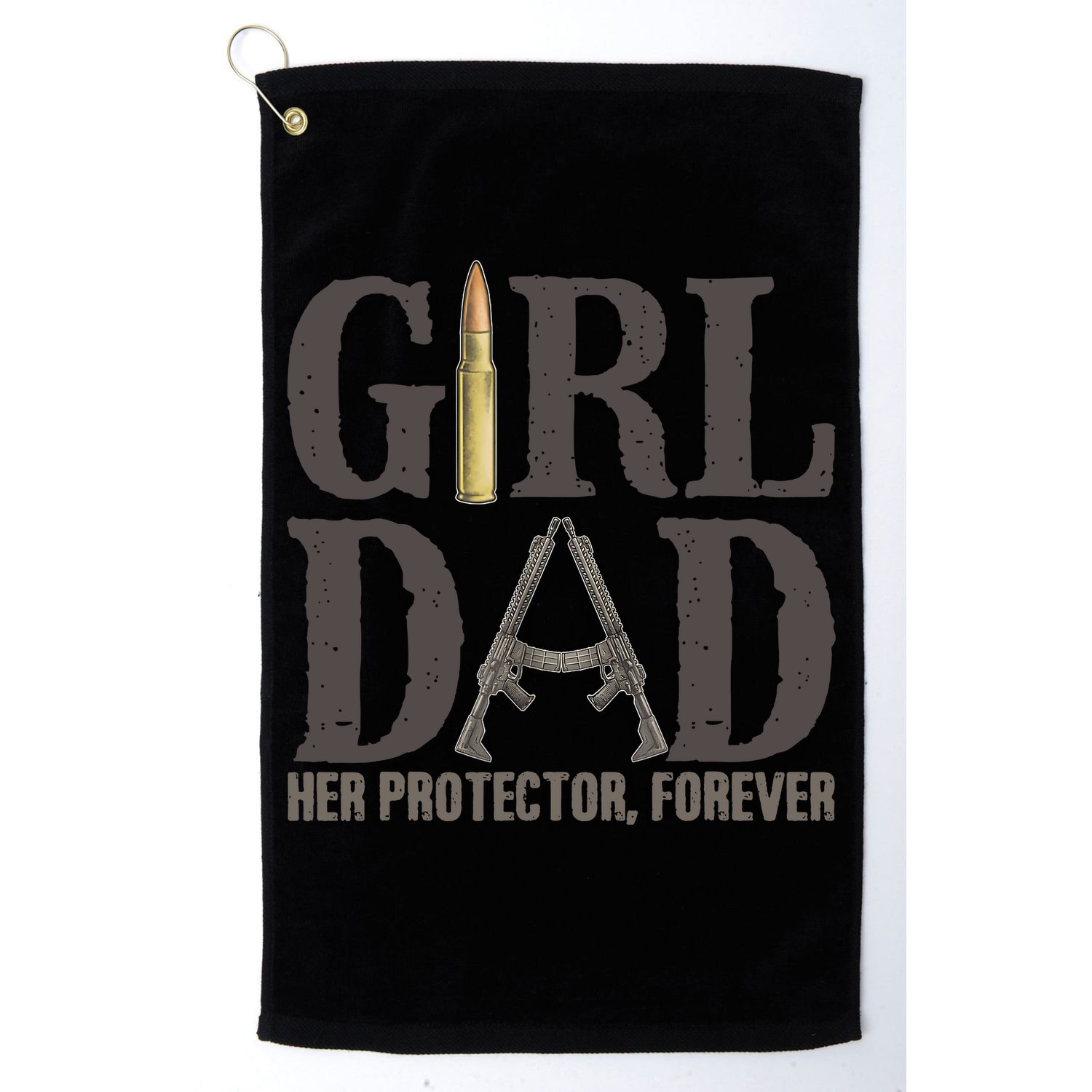 Girl Dad Retro Vintage Gift Dad Father Birthday Golf Towel