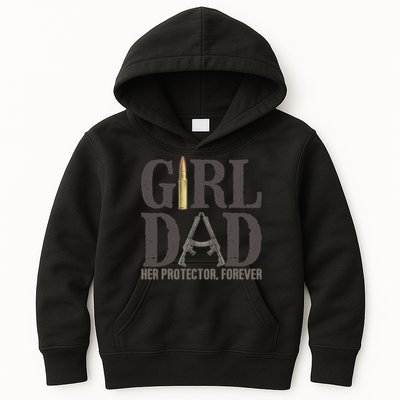 Girl Dad Retro Vintage Gift Dad Father Birthday Kids Hoodie