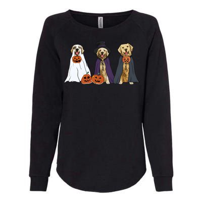 Golden Dog Retriever Ghost Dogs Halloween Womens California Wash Sweatshirt