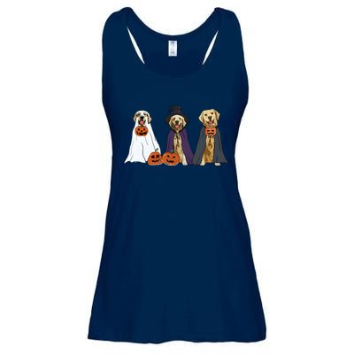 Golden Dog Retriever Ghost Dogs Halloween Ladies Essential Flowy Tank