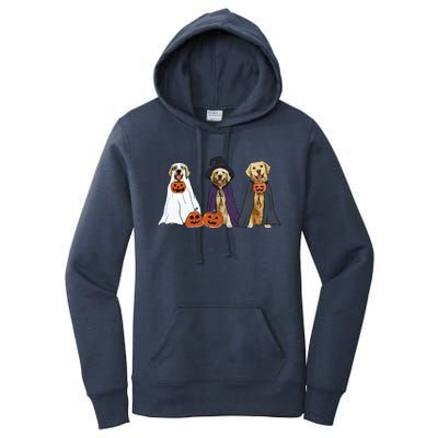 Golden Dog Retriever Ghost Dogs Halloween Women's Pullover Hoodie