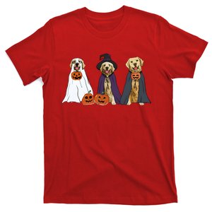 Golden Dog Retriever Ghost Dogs Halloween T-Shirt