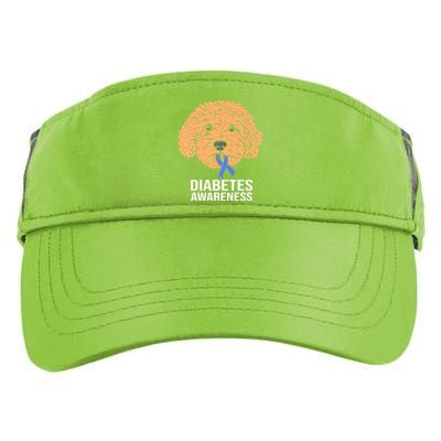 Goldendoodle Dog Ribbon Type 1 Diabetes Support Adult Drive Performance Visor