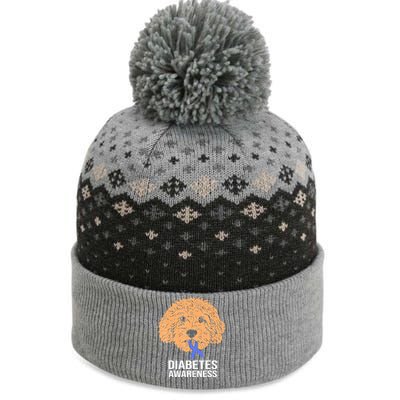 Goldendoodle Dog Ribbon Type 1 Diabetes Support The Baniff Cuffed Pom Beanie