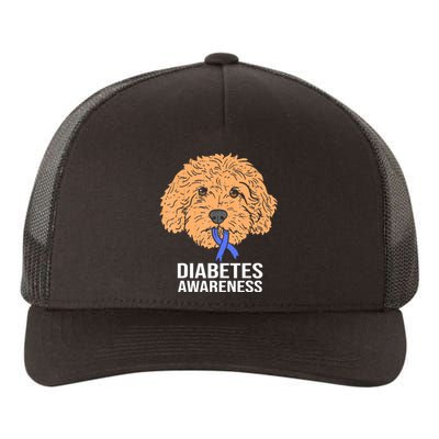 Goldendoodle Dog Ribbon Type 1 Diabetes Support Yupoong Adult 5-Panel Trucker Hat