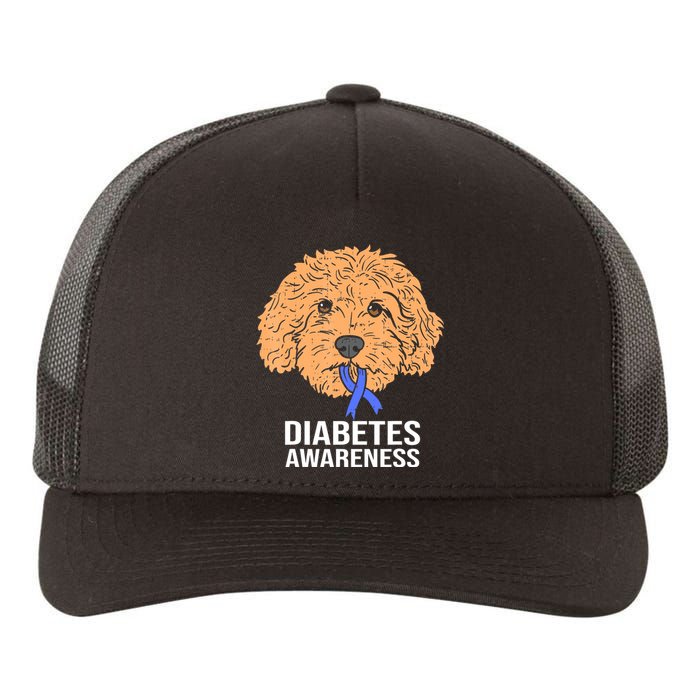 Goldendoodle Dog Ribbon Type 1 Diabetes Support Yupoong Adult 5-Panel Trucker Hat