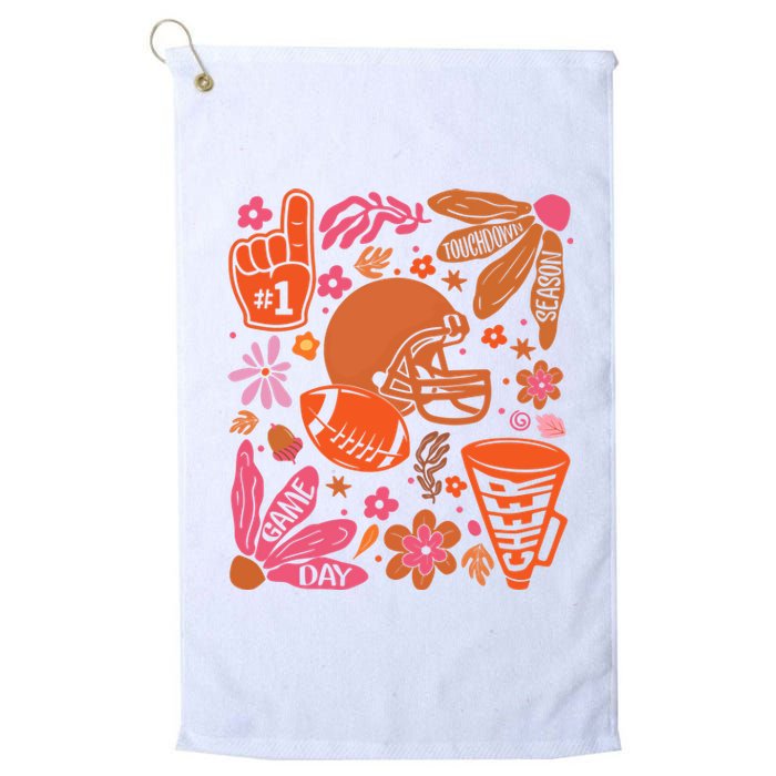 Game Day Retro Football Touchdown Season Platinum Collection Golf Towel