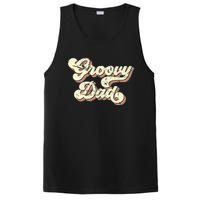 Groovy Dad Retro 70s Aesthetic Vintage Papa FatherS Day PosiCharge Competitor Tank