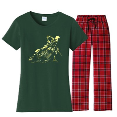 Ghost Drift Rider Women's Flannel Pajama Set