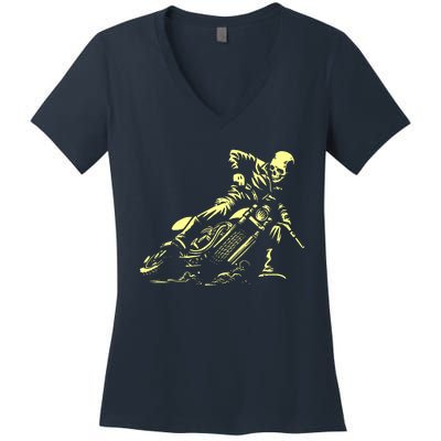 Ghost Drift Rider Women's V-Neck T-Shirt