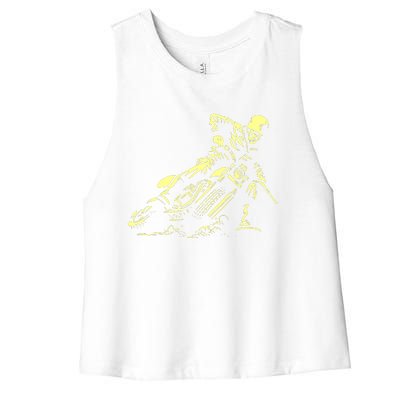 Ghost Drift Rider Women's Racerback Cropped Tank