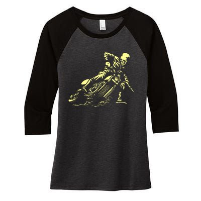 Ghost Drift Rider Women's Tri-Blend 3/4-Sleeve Raglan Shirt