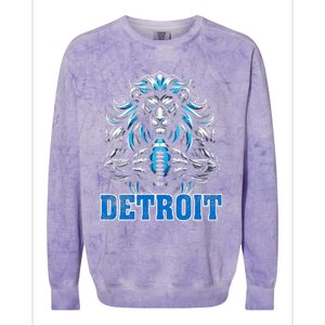 Graphic Detroit Retro Styles 90s Detroit Name Personalized Colorblast Crewneck Sweatshirt