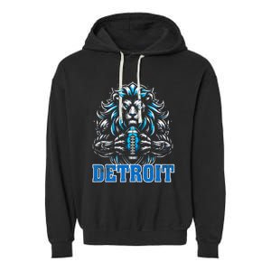 Graphic Detroit Retro Styles 90s Detroit Name Personalized Garment-Dyed Fleece Hoodie