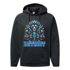 Graphic Detroit Retro Styles 90s Detroit Name Personalized Performance Fleece Hoodie