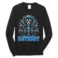 Graphic Detroit Retro Styles 90s Detroit Name Personalized Long Sleeve Shirt