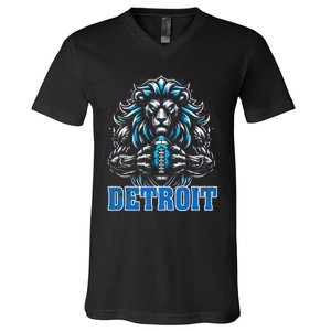 Graphic Detroit Retro Styles 90s Detroit Name Personalized V-Neck T-Shirt