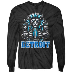 Graphic Detroit Retro Styles 90s Detroit Name Personalized Tie-Dye Long Sleeve Shirt