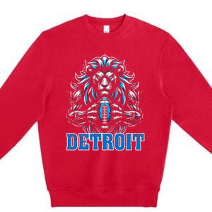 Graphic Detroit Retro Styles 90s Detroit Name Personalized Premium Crewneck Sweatshirt