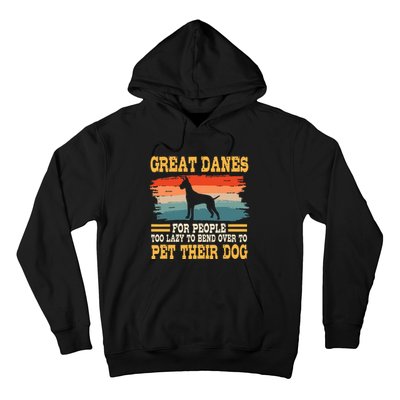 Great Dane Retro Vintage German Mastiff Gentle Dog Lover Hoodie