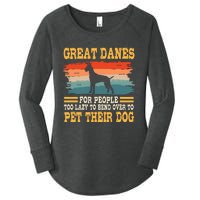 Great Dane Retro Vintage German Mastiff Gentle Dog Lover Women's Perfect Tri Tunic Long Sleeve Shirt