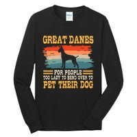 Great Dane Retro Vintage German Mastiff Gentle Dog Lover Tall Long Sleeve T-Shirt