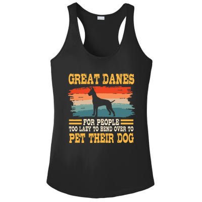 Great Dane Retro Vintage German Mastiff Gentle Dog Lover Ladies PosiCharge Competitor Racerback Tank