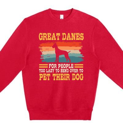 Great Dane Retro Vintage German Mastiff Gentle Dog Lover Premium Crewneck Sweatshirt