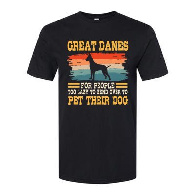 Great Dane Retro Vintage German Mastiff Gentle Dog Lover Softstyle CVC T-Shirt