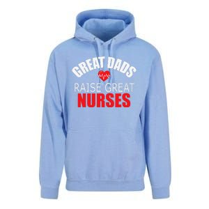 Great Dads Raise Nurses Nurses Month Father's Day Unisex Surf Hoodie