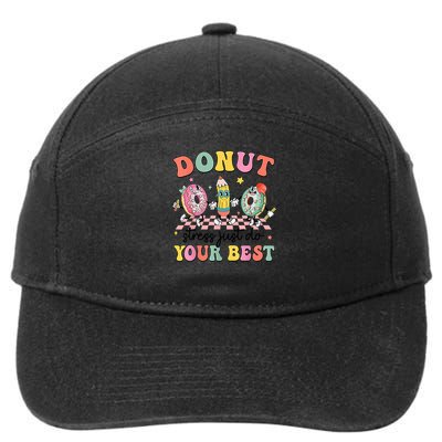 Groovy Donut Stress Just Do Your Best Testing Day Teachers 7-Panel Snapback Hat