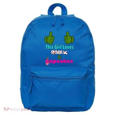 Gamer Design Saying This Loves Robux And Cupcakes Gift 16 in Basic Backpack