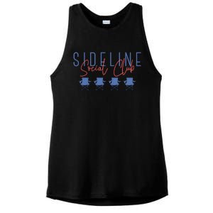 Game Day Sideline Social Club Tumbler Funny Mom Team Game Day Ladies PosiCharge Tri-Blend Wicking Tank