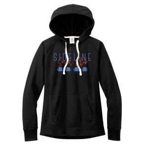 Game Day Sideline Social Club Tumbler Funny Mom Team Game Day Women's Fleece Hoodie