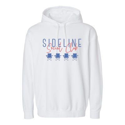 Game Day Sideline Social Club Tumbler Funny Mom Team Game Day Garment-Dyed Fleece Hoodie