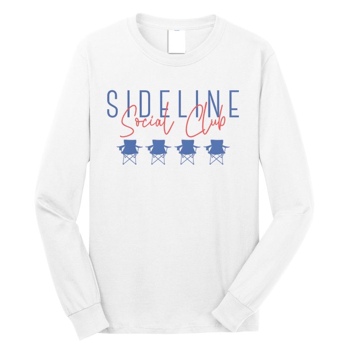 Game Day Sideline Social Club Tumbler Funny Mom Team Game Day Long Sleeve Shirt