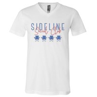 Game Day Sideline Social Club Tumbler Funny Mom Team Game Day V-Neck T-Shirt