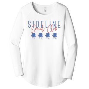 Game Day Sideline Social Club Tumbler Funny Mom Team Game Day Women's Perfect Tri Tunic Long Sleeve Shirt