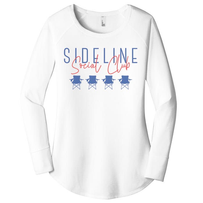 Game Day Sideline Social Club Tumbler Funny Mom Team Game Day Women's Perfect Tri Tunic Long Sleeve Shirt